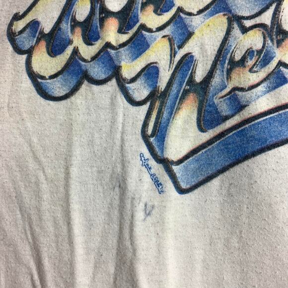 vintage 1980 WILLIE NELSON On The Road Again raglan 3/4 sleeve tee shirt LARGE - Picture 5 of 8